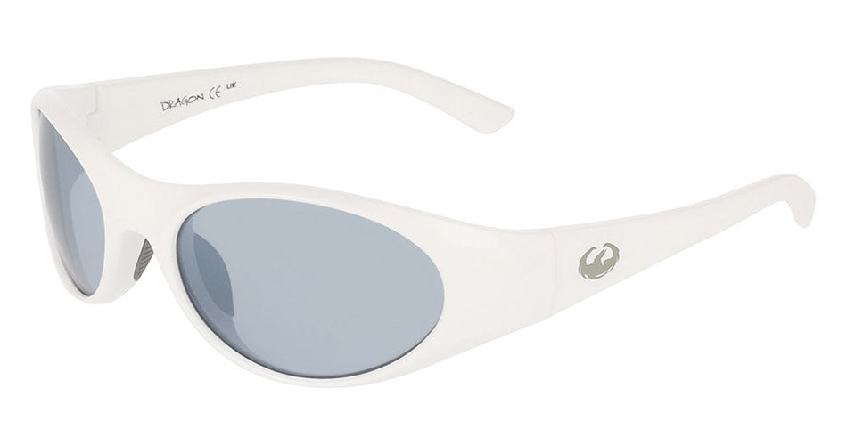 HISS - Shiny White with Silver Ionized Lens