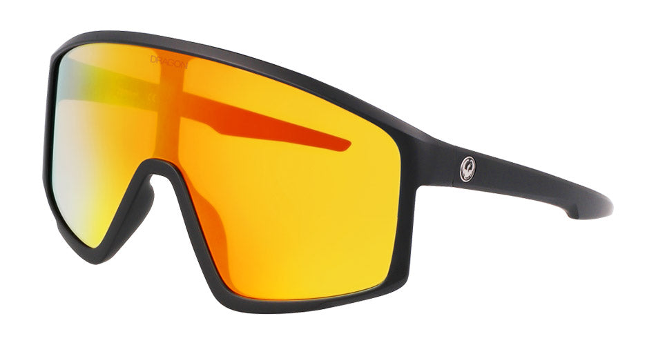 AMPED - Matte Black with Lumalens Red Ionized Lens