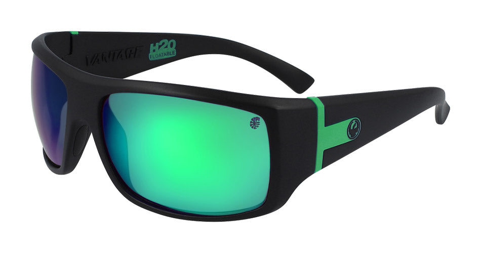 VANTAGE - Matte Black H2O with Polarized Lumalens Green Ionized Lens