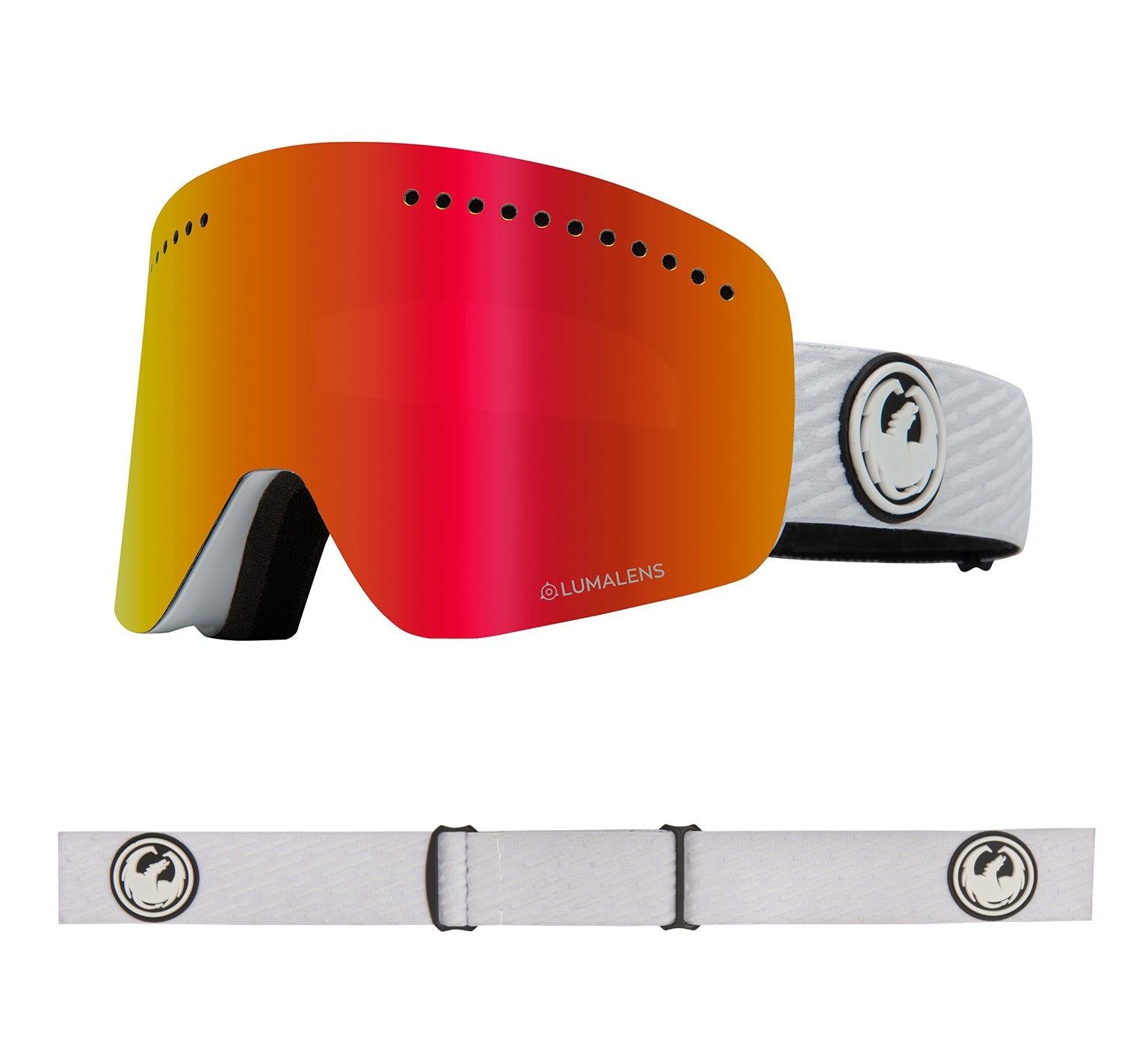 NFX - PK White with Lumalens Red Ionized & Lumalens Pink Ionized Lens